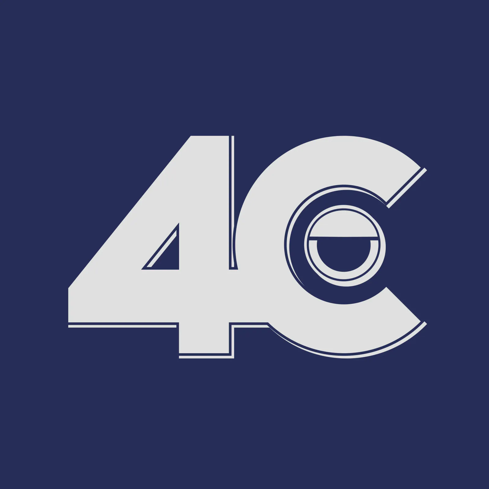 The 4C mark: a stylized eye inside the C
